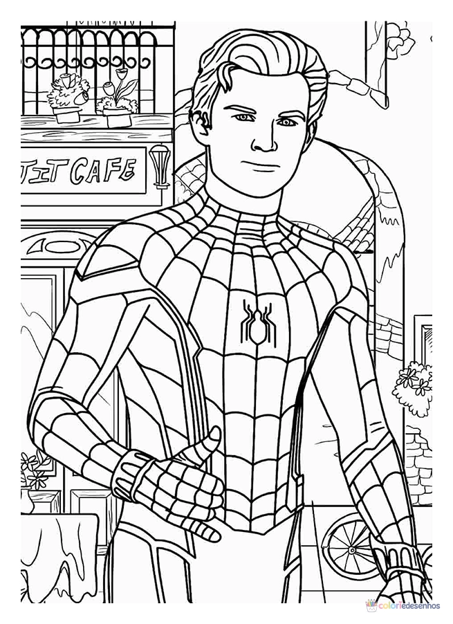 Homem-Aranha para colorir