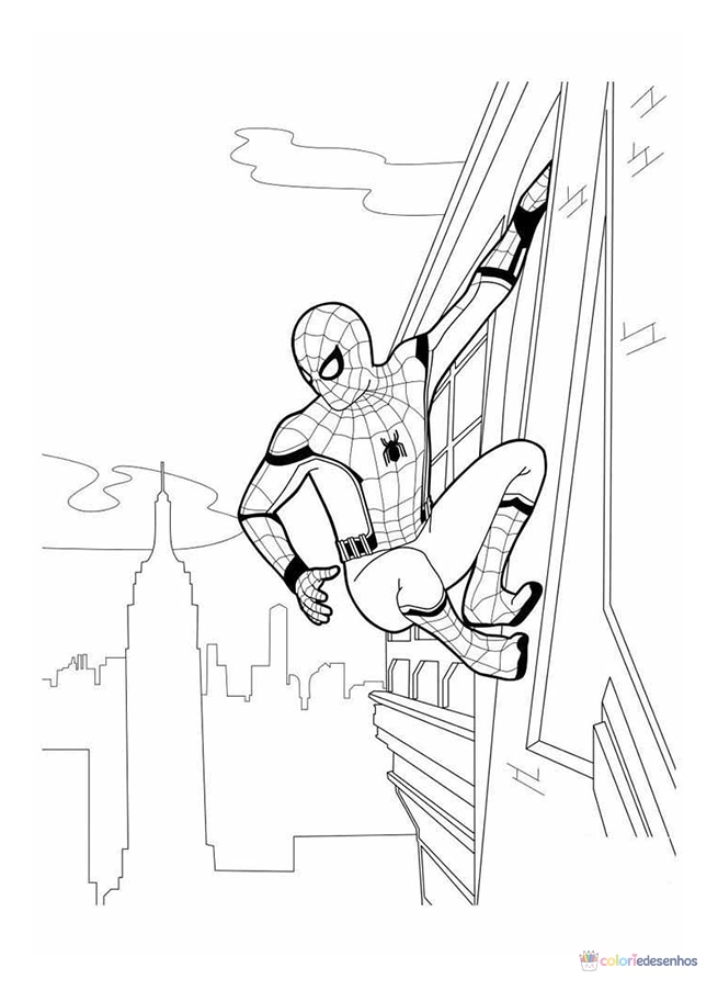 Homem-Aranha para colorir