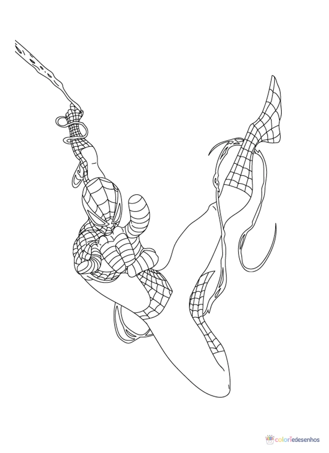 Homem-Aranha para colorir