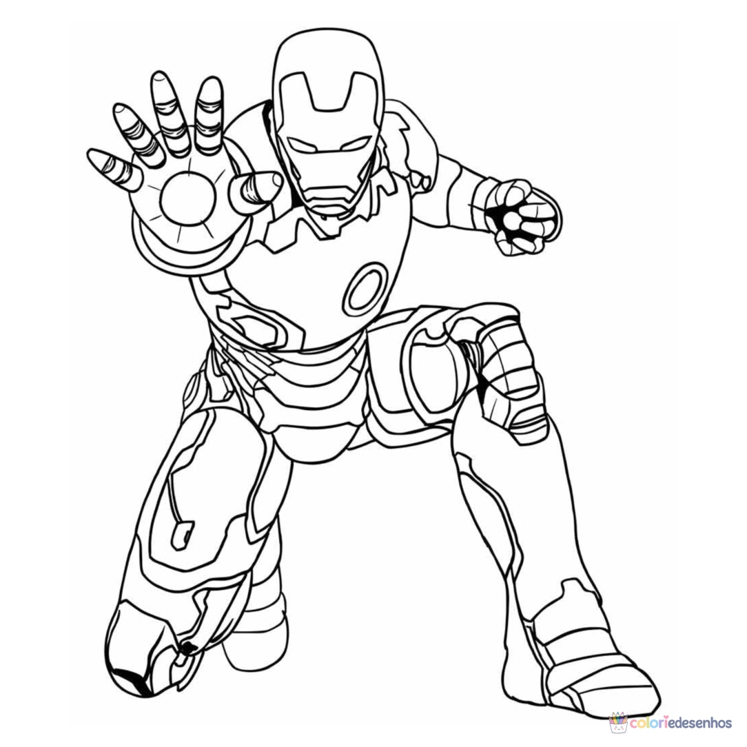 Homem de Ferro para colorir