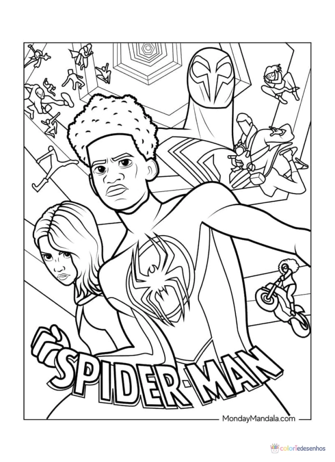 Homem aranha para colorir