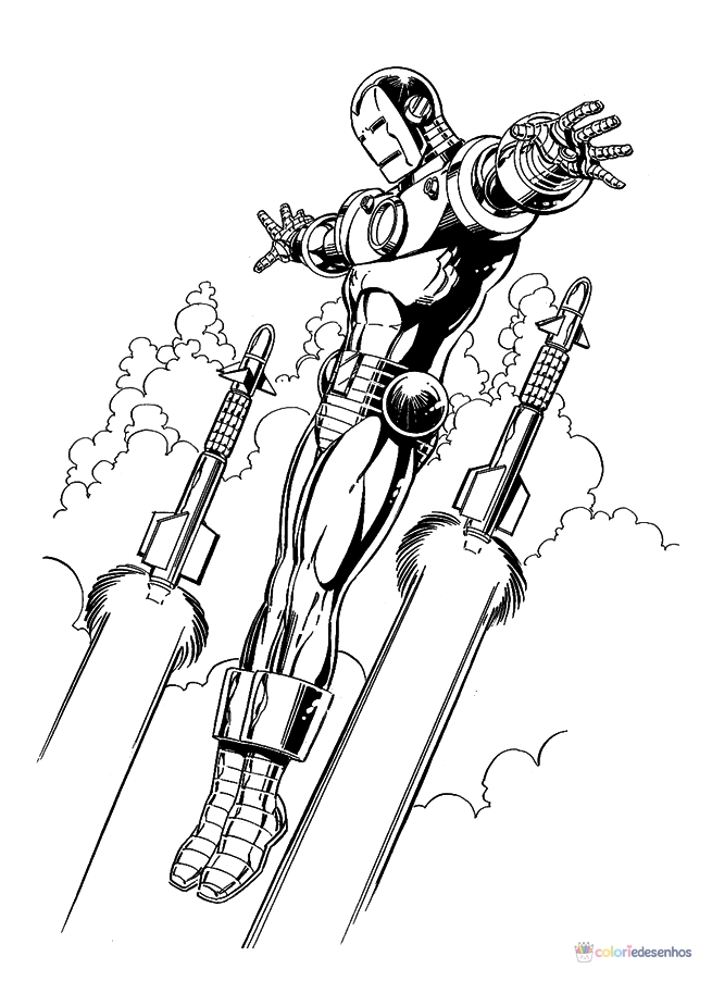 Homem de Ferro para colorir