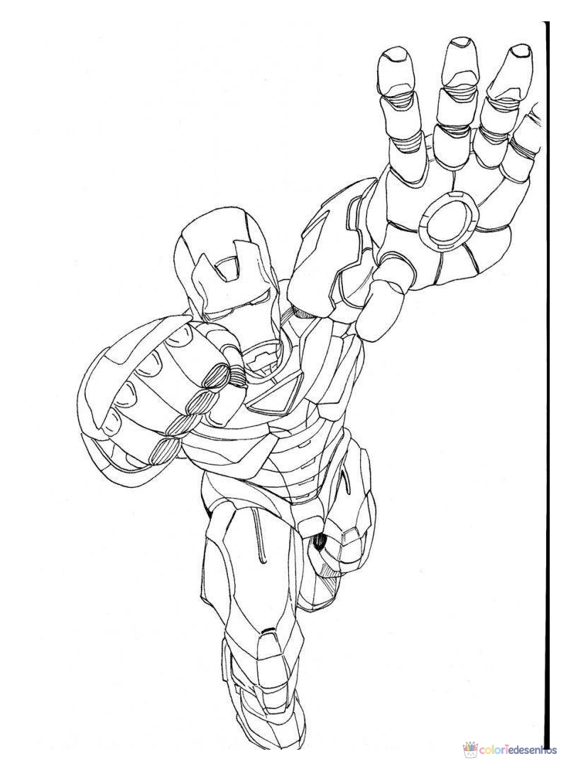 Homem de Ferro para colorir