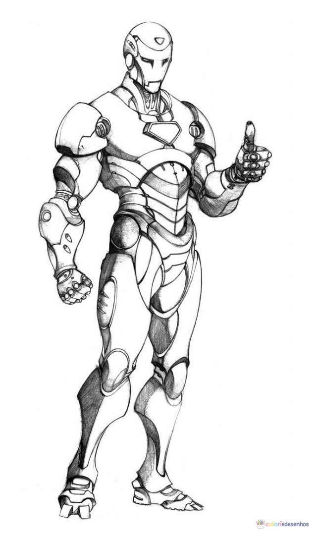Homem de Ferro para colorir
