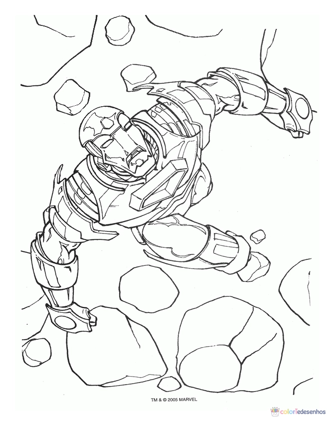 Homem de Ferro para colorir