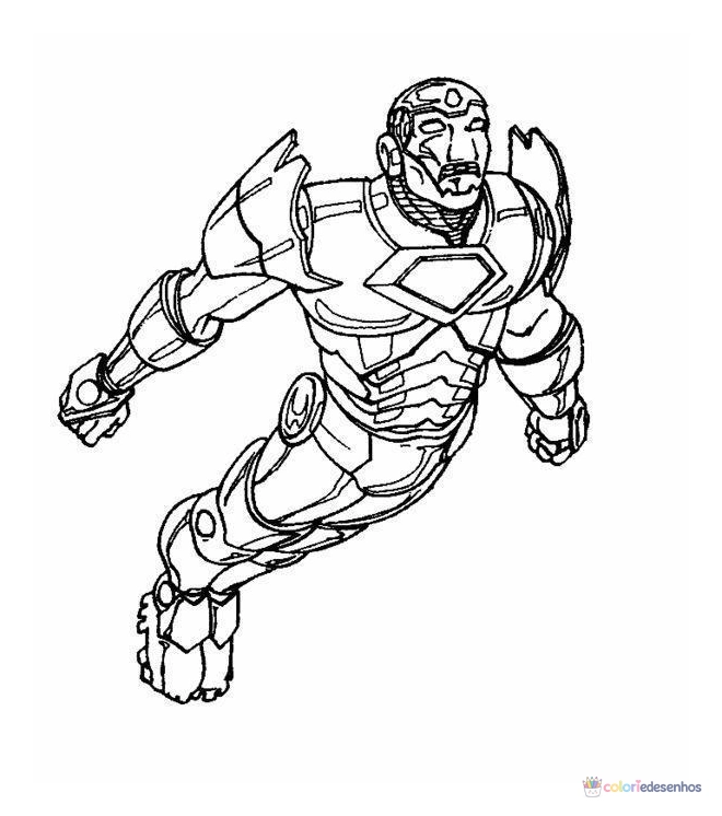 Homem de Ferro para colorir