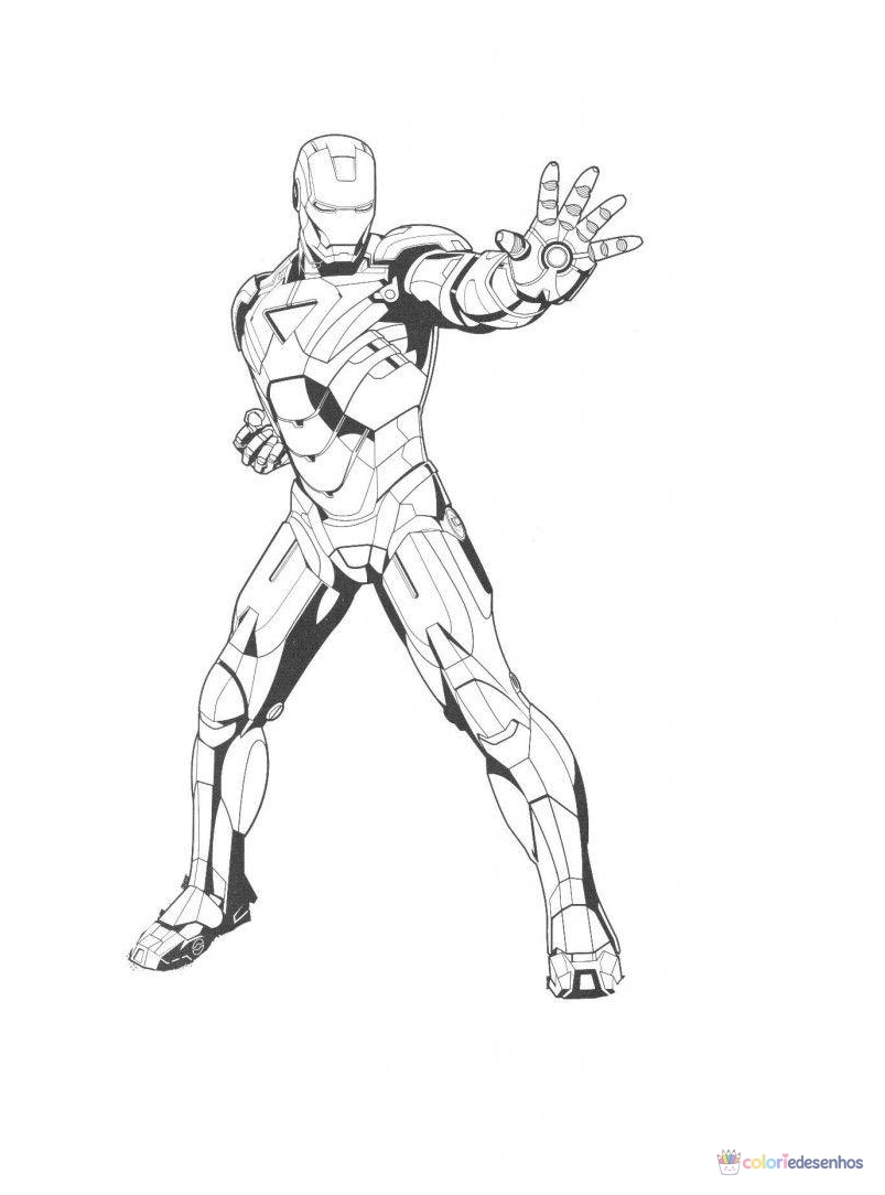 Homem de Ferro para colorir