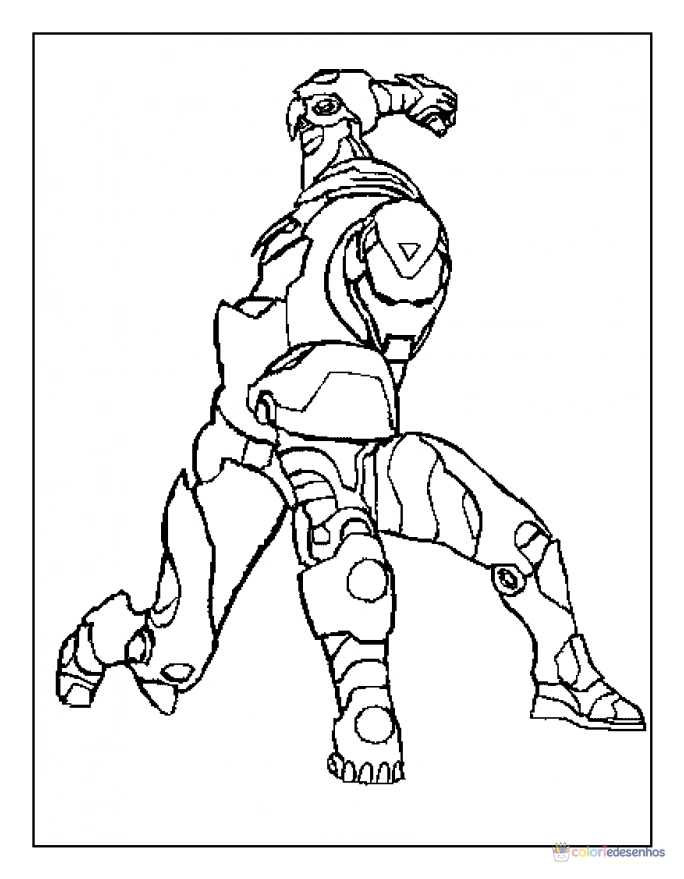 Homem de Ferro para colorir