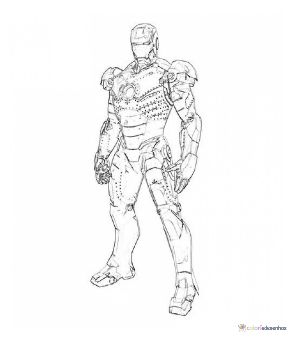 Homem de Ferro para colorir