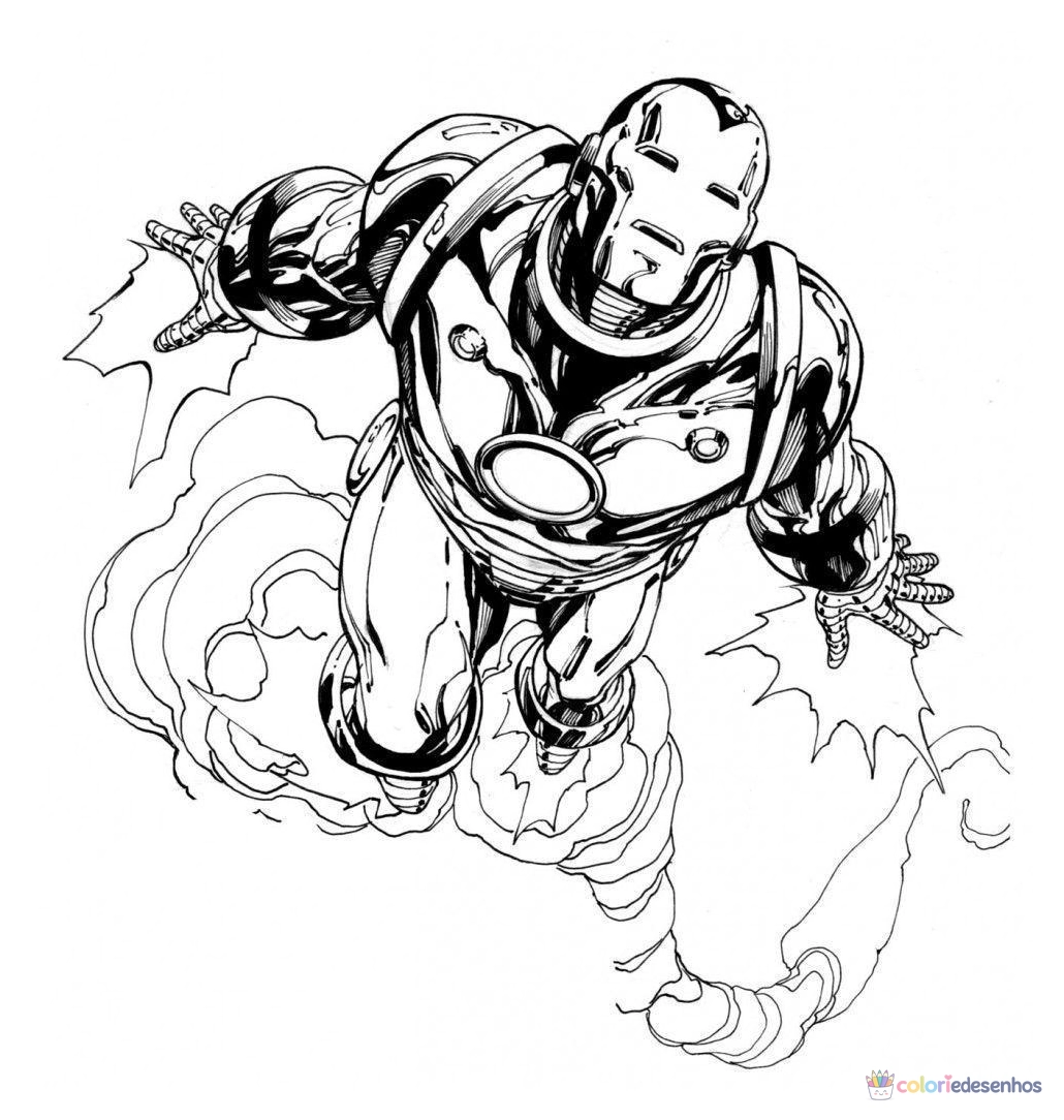 Homem de Ferro para colorir
