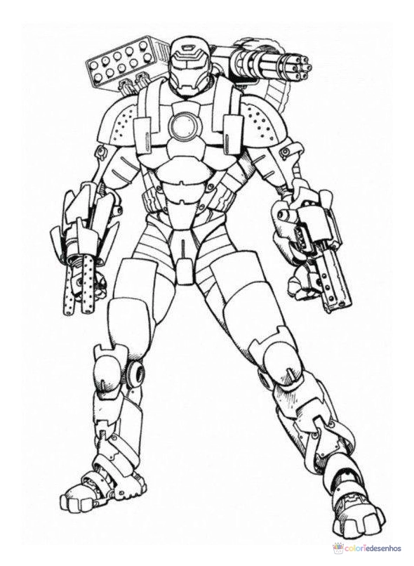 Homem de Ferro para colorir
