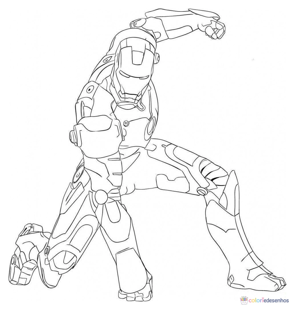 Homem de Ferro para colorir