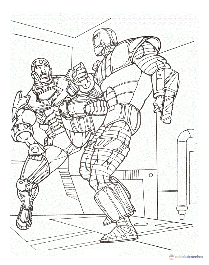 Homem de Ferro para colorir