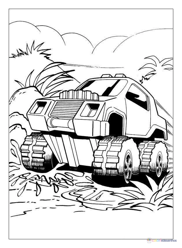 Hot Wheels para colorir