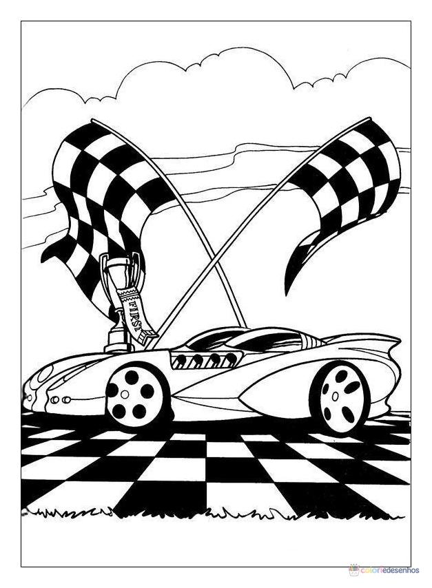 Hot Wheels para colorir