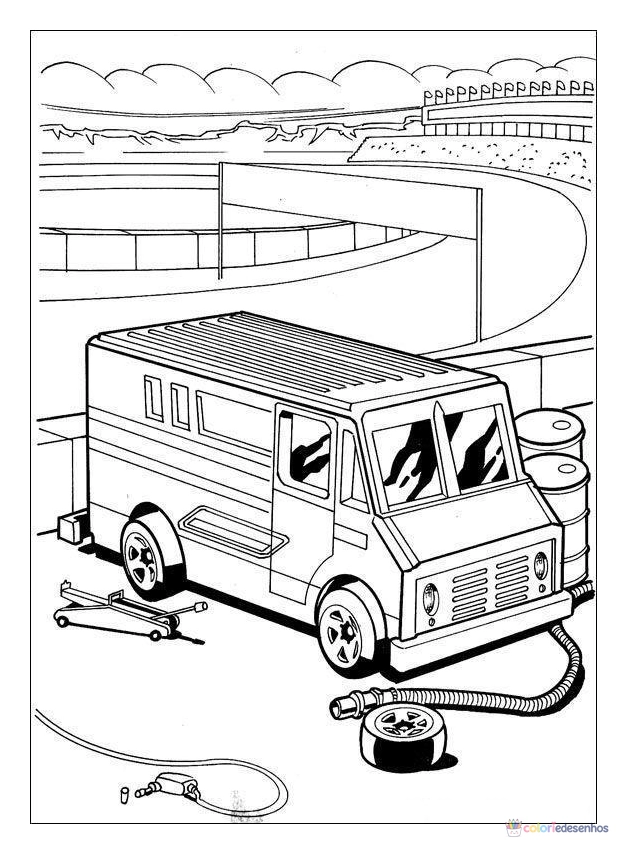 Hot Wheels para colorir