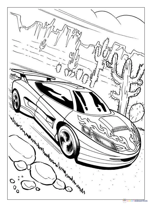 Hot Wheels para colorir