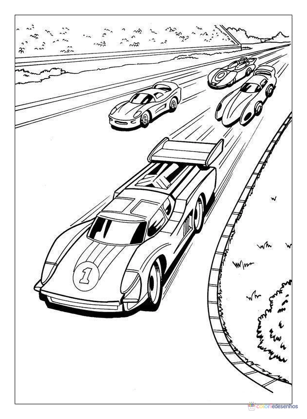 Hot Wheels para colorir