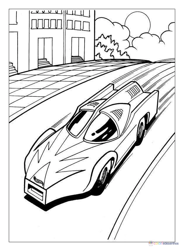 Hot Wheels para colorir