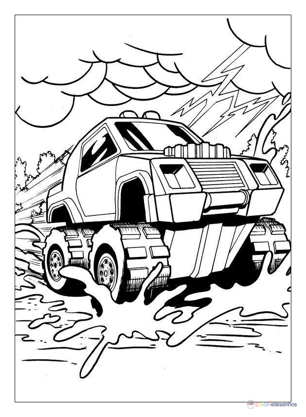 Hot Wheels para colorir