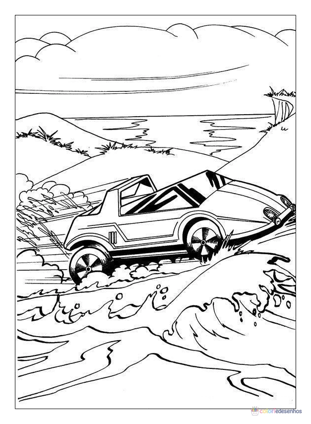 Hot Wheels para colorir