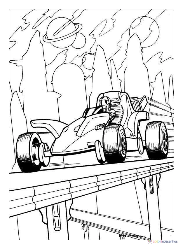 Hot Wheels para colorir
