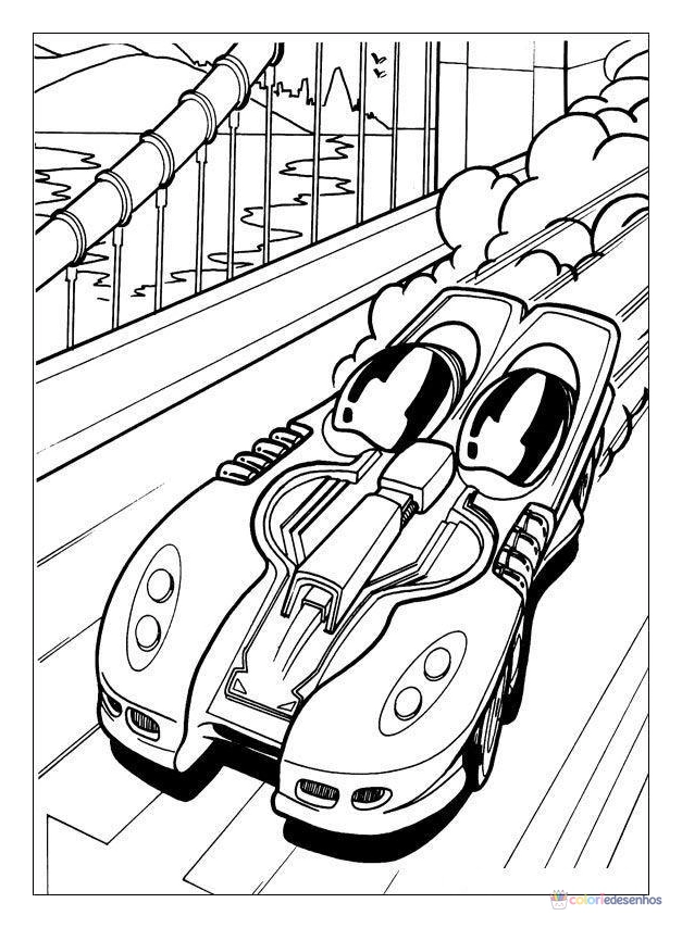 Hot Wheels para colorir