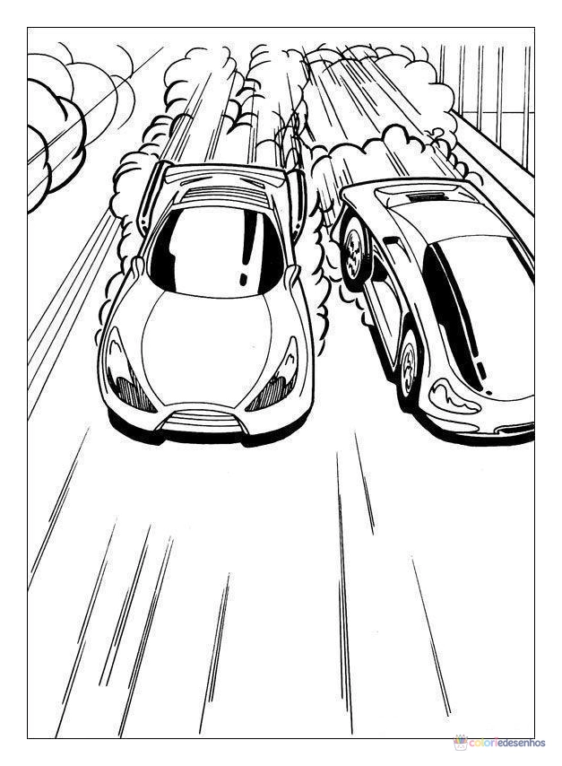 Hot Wheels para colorir