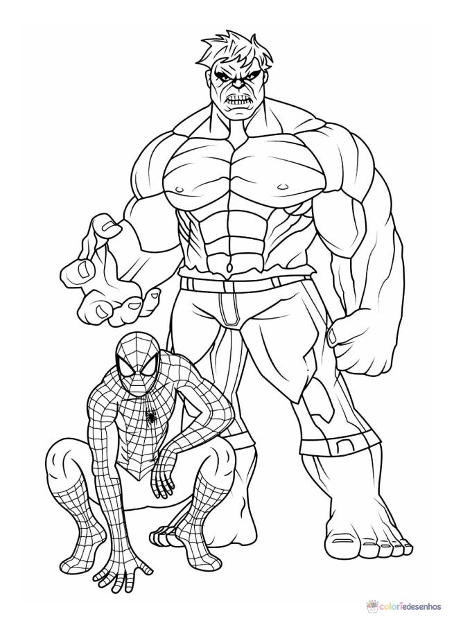 Desenhos de Hulk para colorir