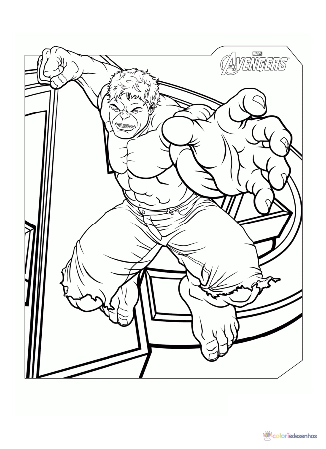 hulk para colorir