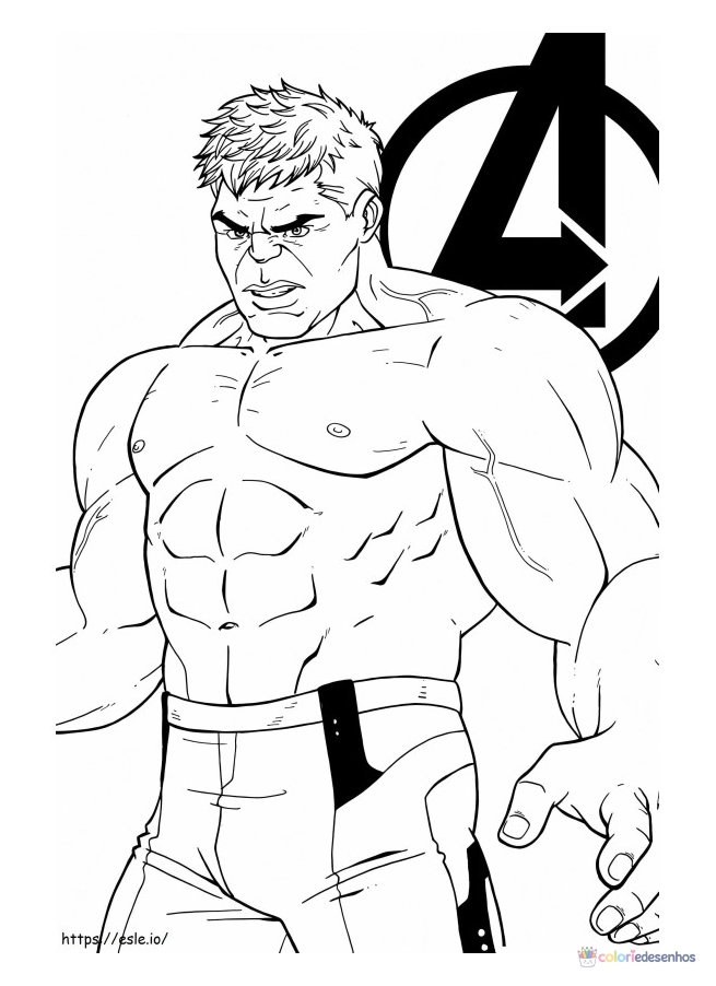 hulk para colorir