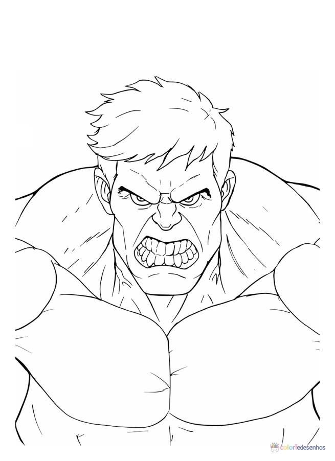 hulk para colorir