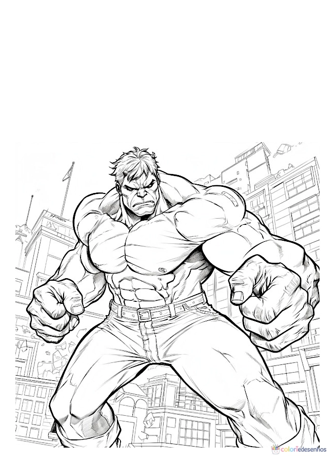 hulk para colorir