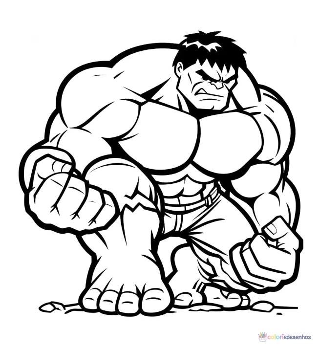 hulk para colorir