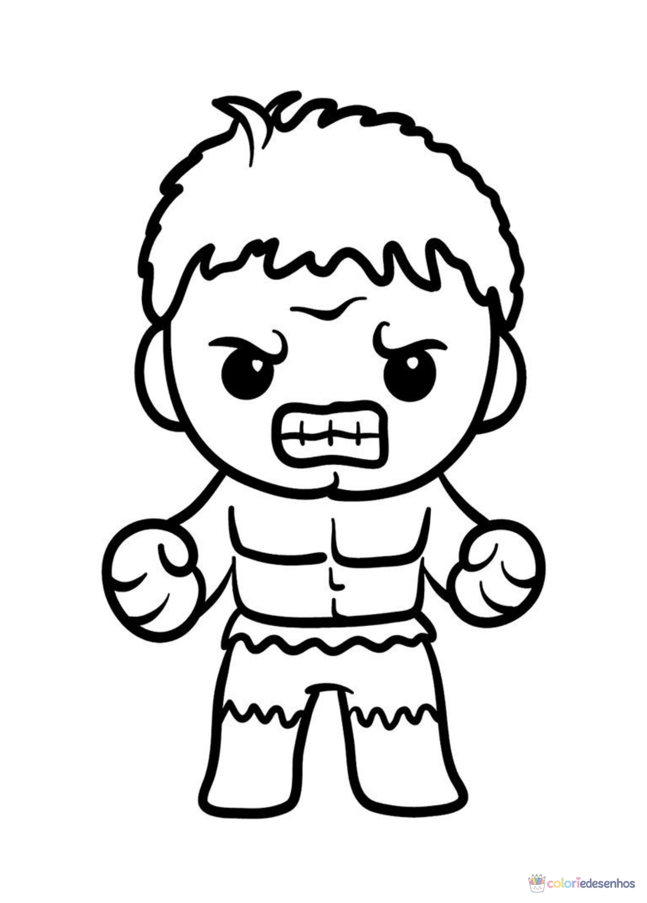 Hulk para imprimir e colorir para colorir