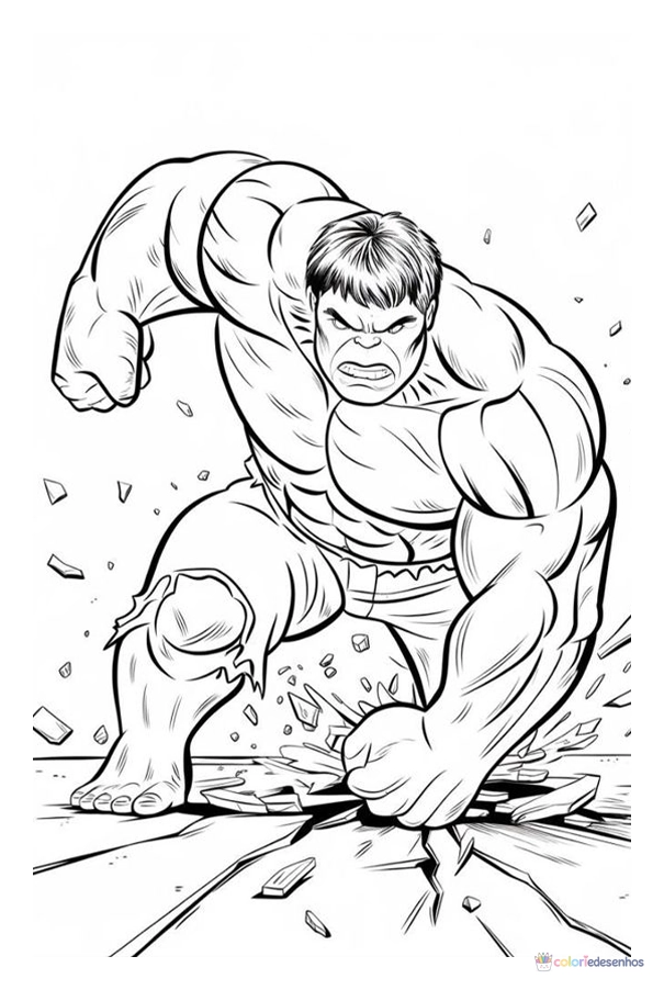 Hulk para colorir