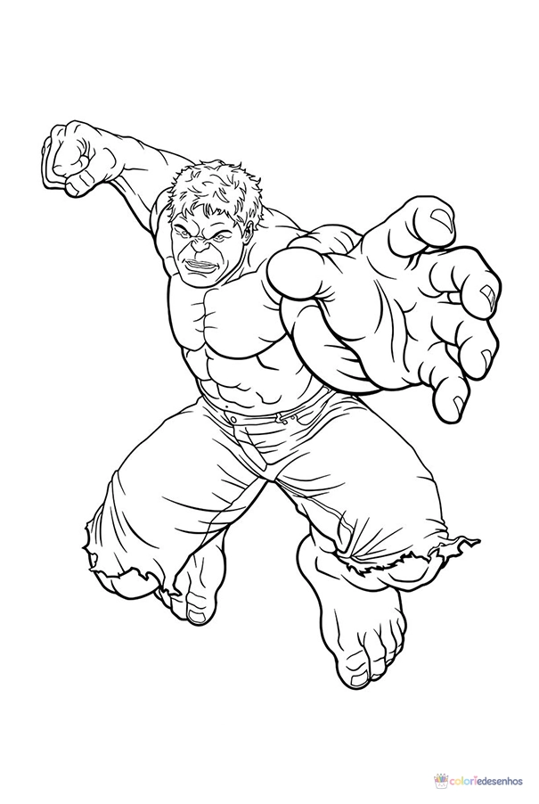 Hulk para colorir