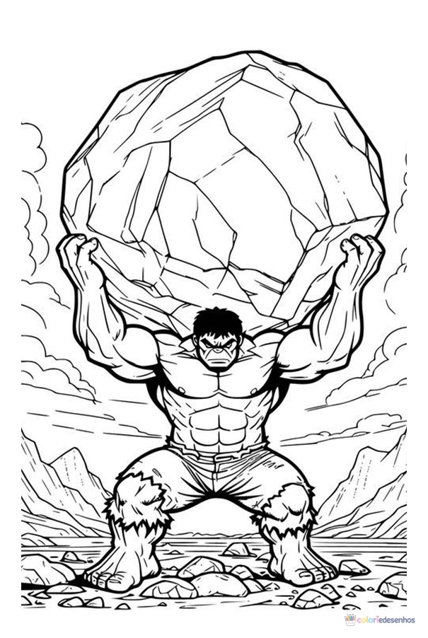 Hulk para colorir