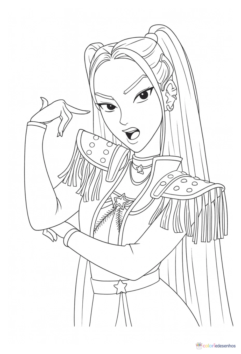 Huntrix K-Pop para colorir