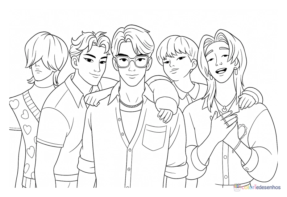 Huntrix K-Pop para colorir