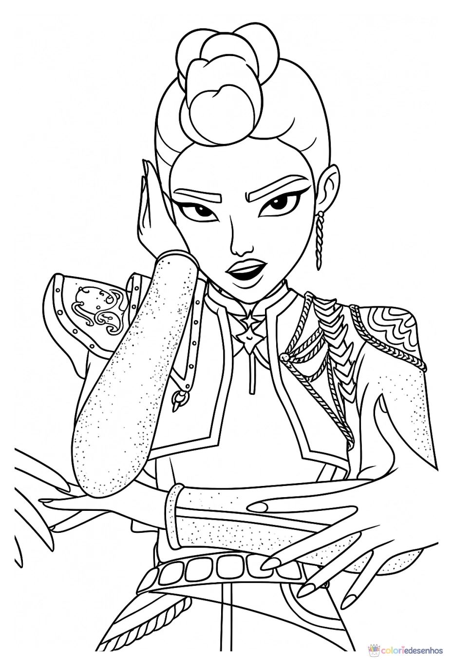 Huntrix K-Pop para colorir