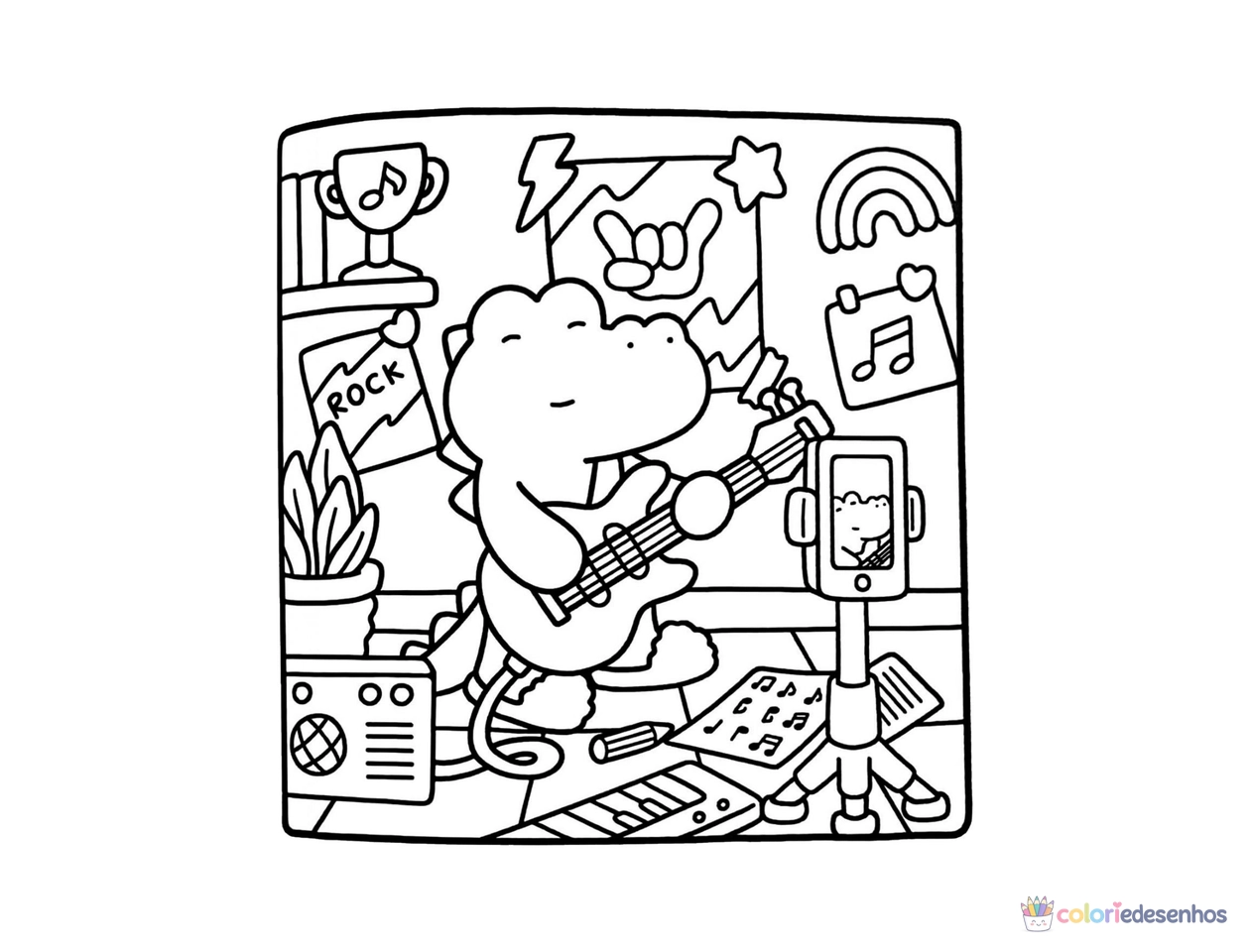 Desenhos de Jacaré para colorir