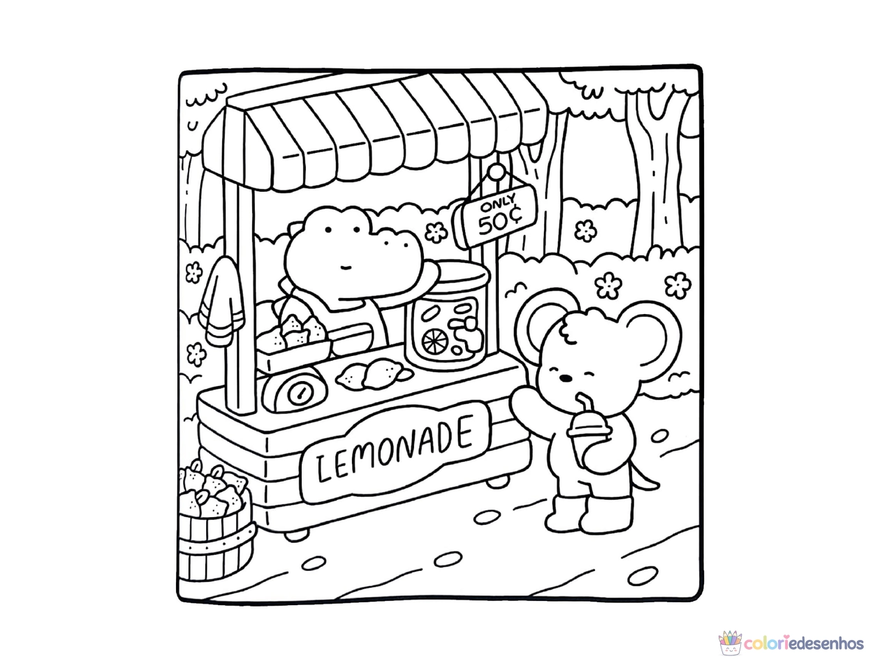 Cute & Comfy para imprimir e colorir para colorir