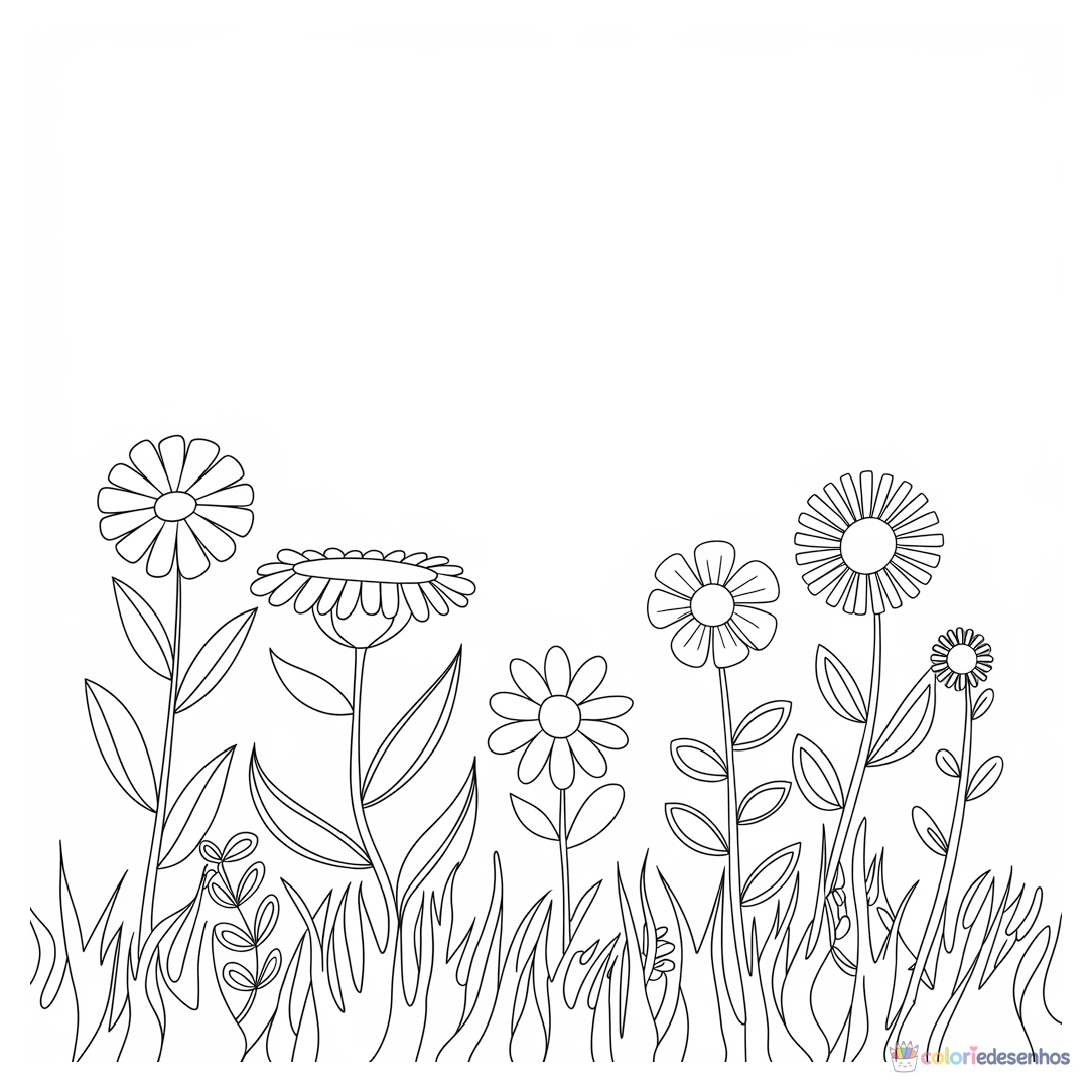 Desenhos de Jardim para colorir