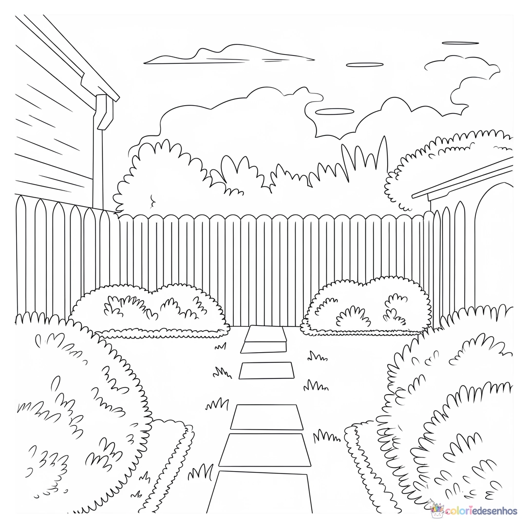 Jardim para colorir