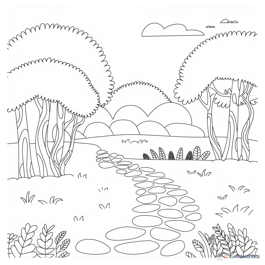 Jardim para colorir