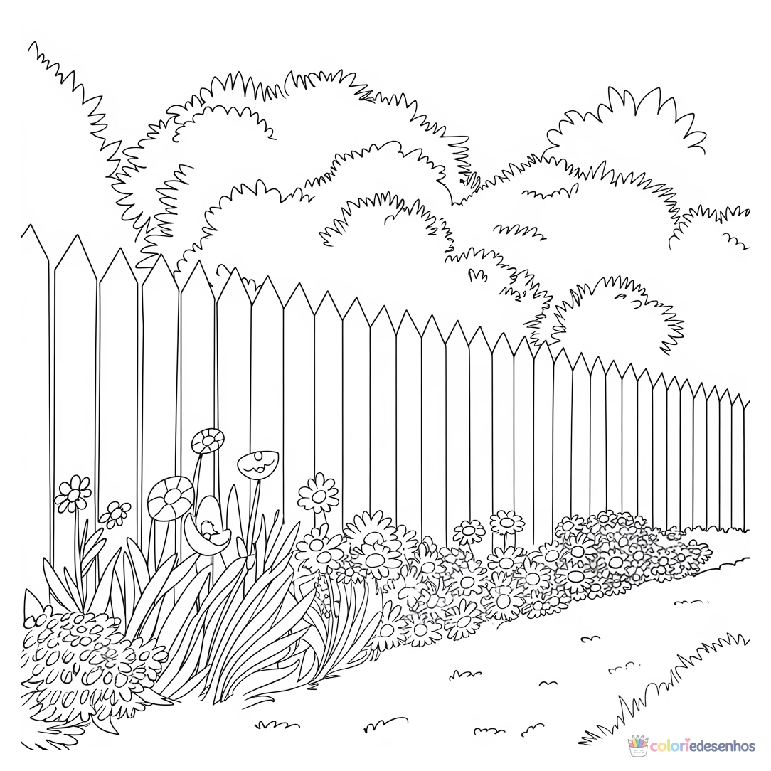 Jardim para colorir