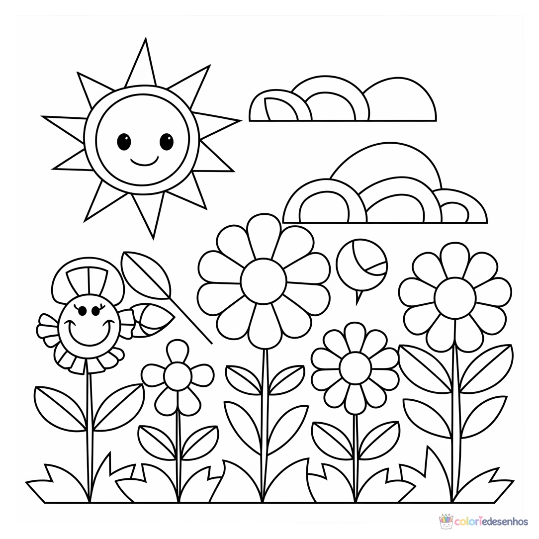 Jardim para colorir