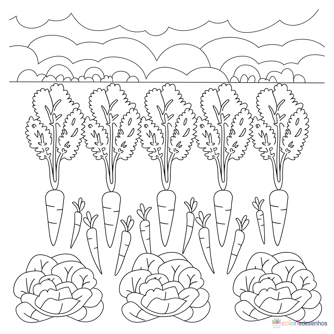 Jardim para colorir