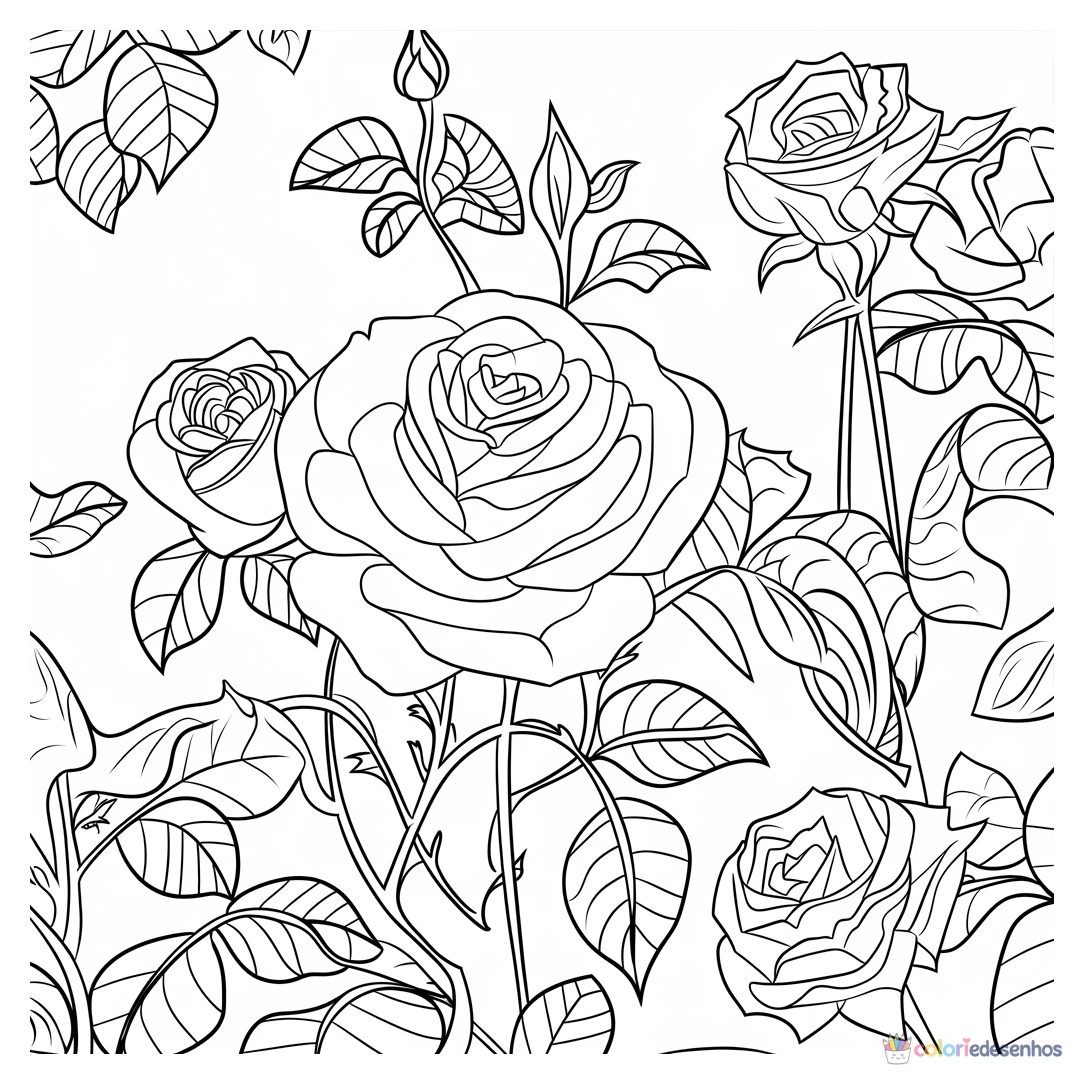 Jardim para colorir